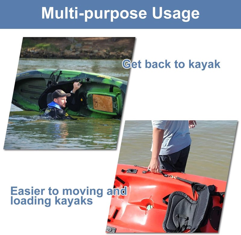 HLOGREE Kayak Handles 2/4 Pack,Kayak Carry Handle with Rivets,Kayak Replacement Handles,Kayak Handles for Emotion/Pelican/Hobie/Lifetime/sit on top/Ocean/Wilderness Accessories,Kayak Parts - Image 5